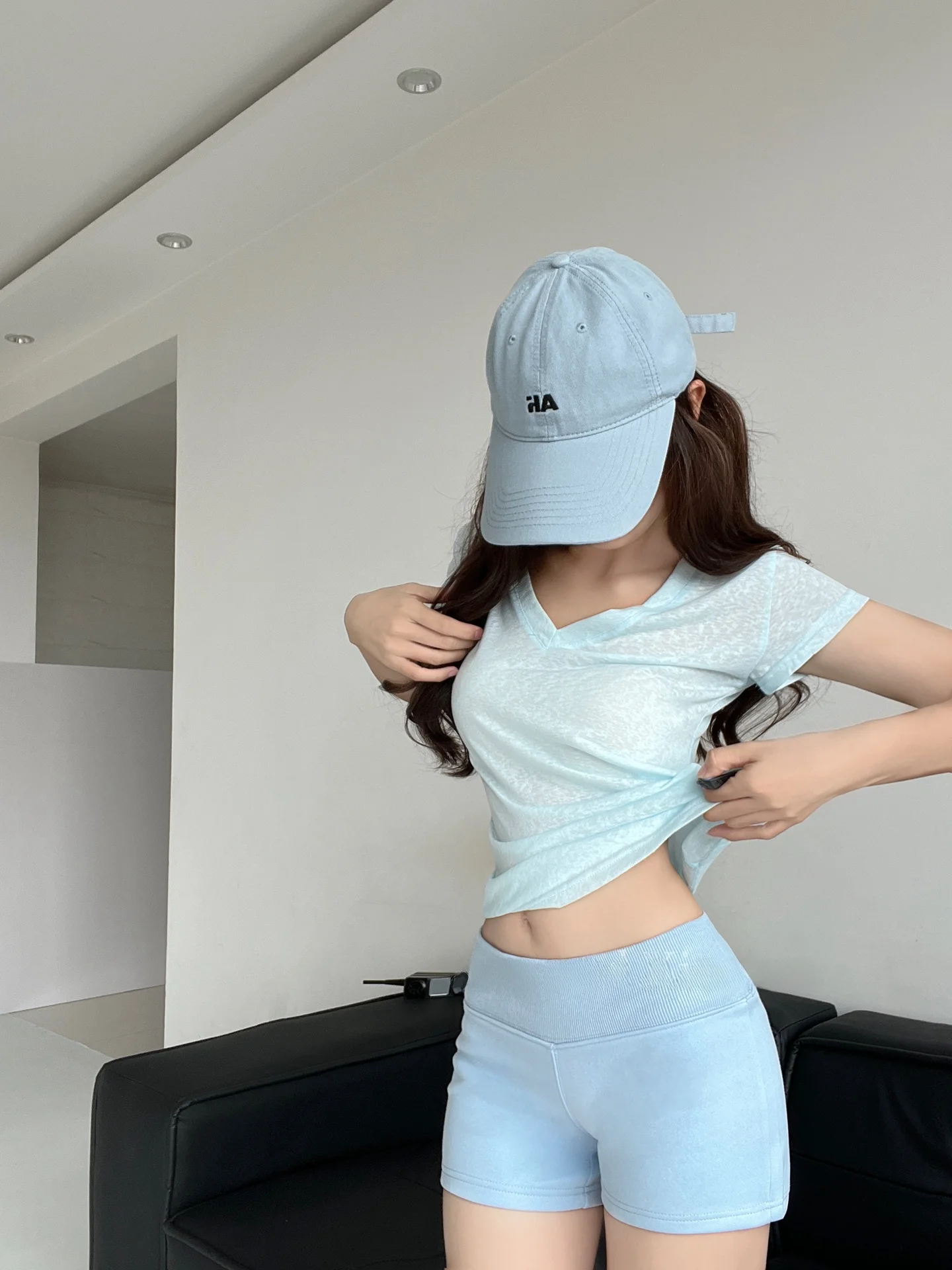 Afslanken Lage Taille Wijde Pijpen Sportartikelen Vrouwen Zomer Outdoor Fitn Yoga Butt Lifting Tee Kwart Lengte Hotpants