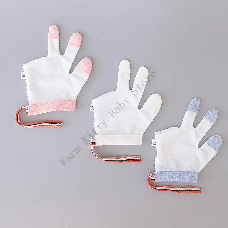 XXFE Guantes de algodón para bebé – Evitan morderse las manos - imagen 4