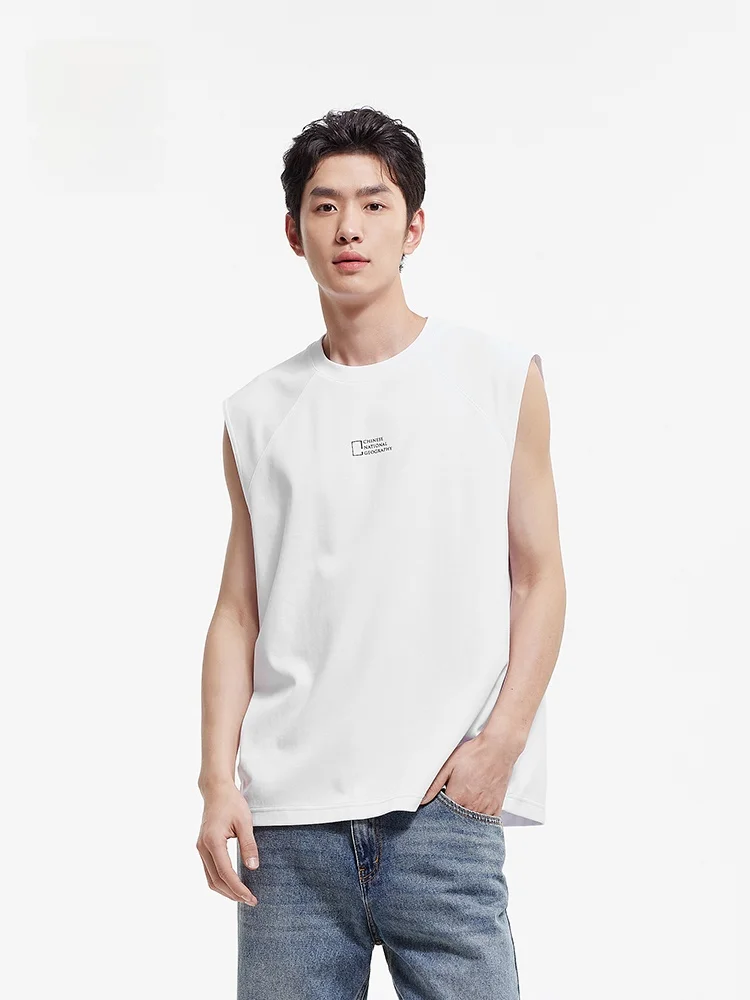 

Semir Men's Qui Dry Sports Vest Summer 2025 New Arrival Cotton Blend round Ne Sweat Vest Loose Fit Printed Casual Wear