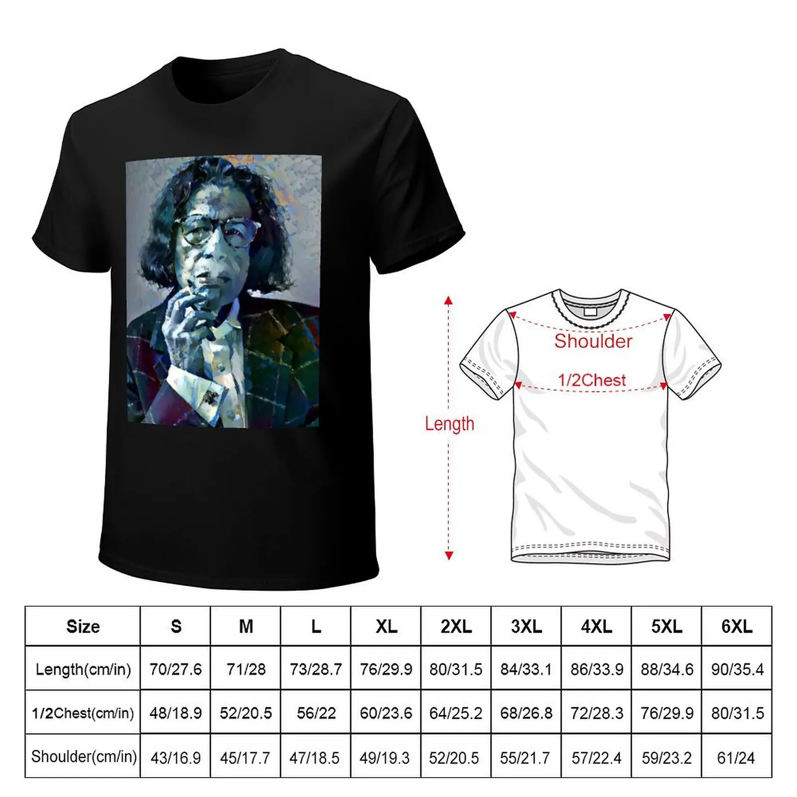Fran Lebowitz Pop Art Portrait T-Shirt Casual Simple Design Short Sleeve Shirt