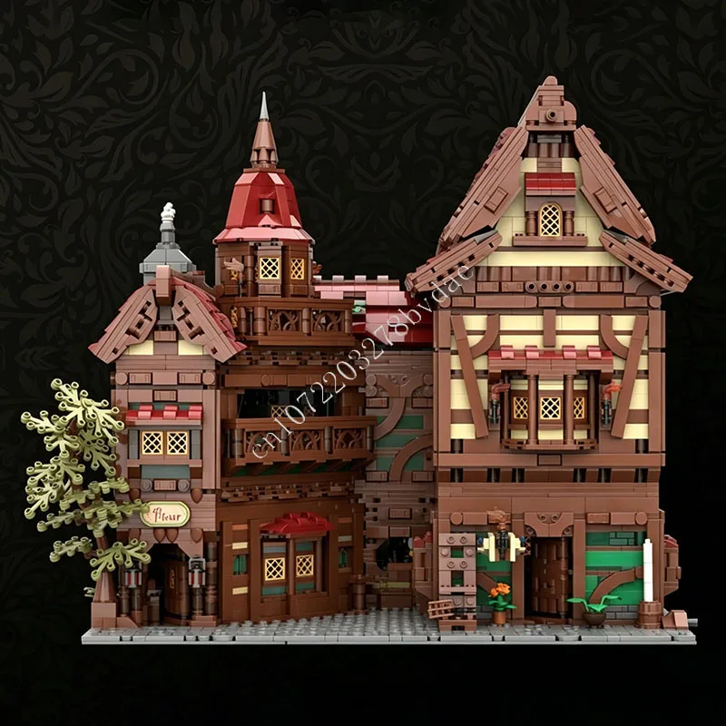 6331 PCS Medieval Artisan Haven Modular Building Blocks Model Street View Assembly Educational Gift For Adults Home Decoration