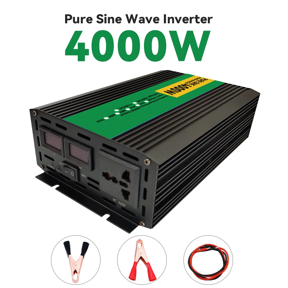 Car Inverter 12V 24V 48V To 220V 110V Pure Sinus Wave Voltage Converter Power Inverter 4000W 6000W 3000W In Wind Turbine System