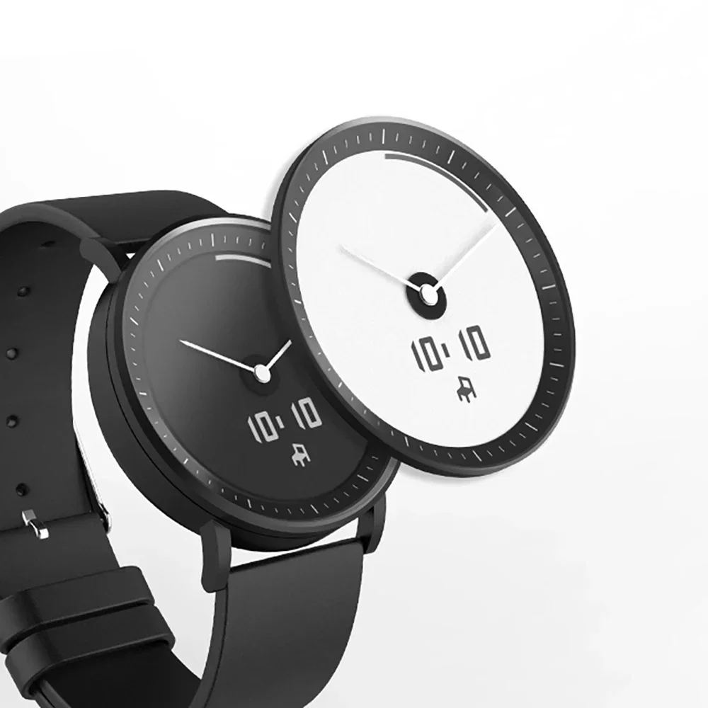 The world's first quartz movement hybrid Eink Smart Watch Band 316L Stainless Steel CPU Can connect to mobile apps