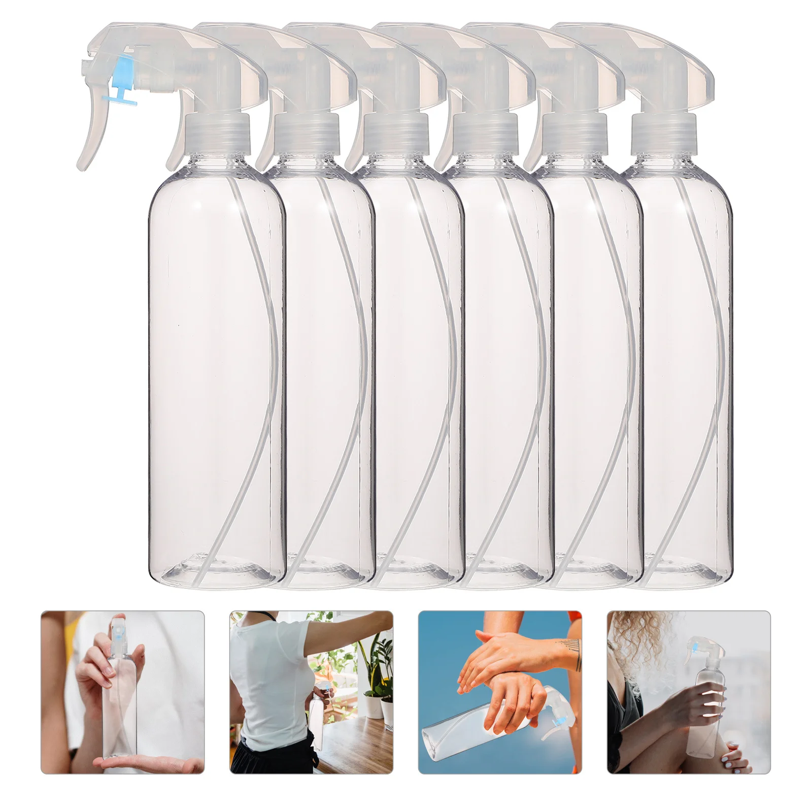 

6Pcs Empty Spray Bottles Pet Durable Refillable Fine Mist Sprayers for Hair Salon Garden Watering Plants Empty Spray Bottle