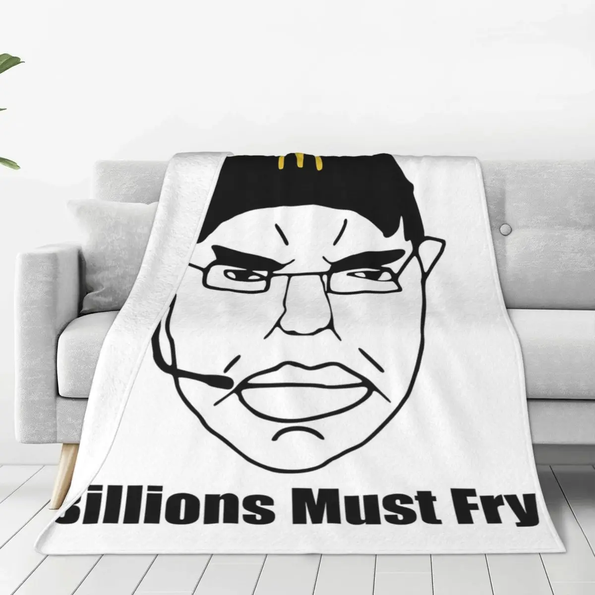 CHUD Billions Must Fry Blankets Soft Warm Flannel Throw Blanket Cover for Bed Living room Picnic Travel Home Couch