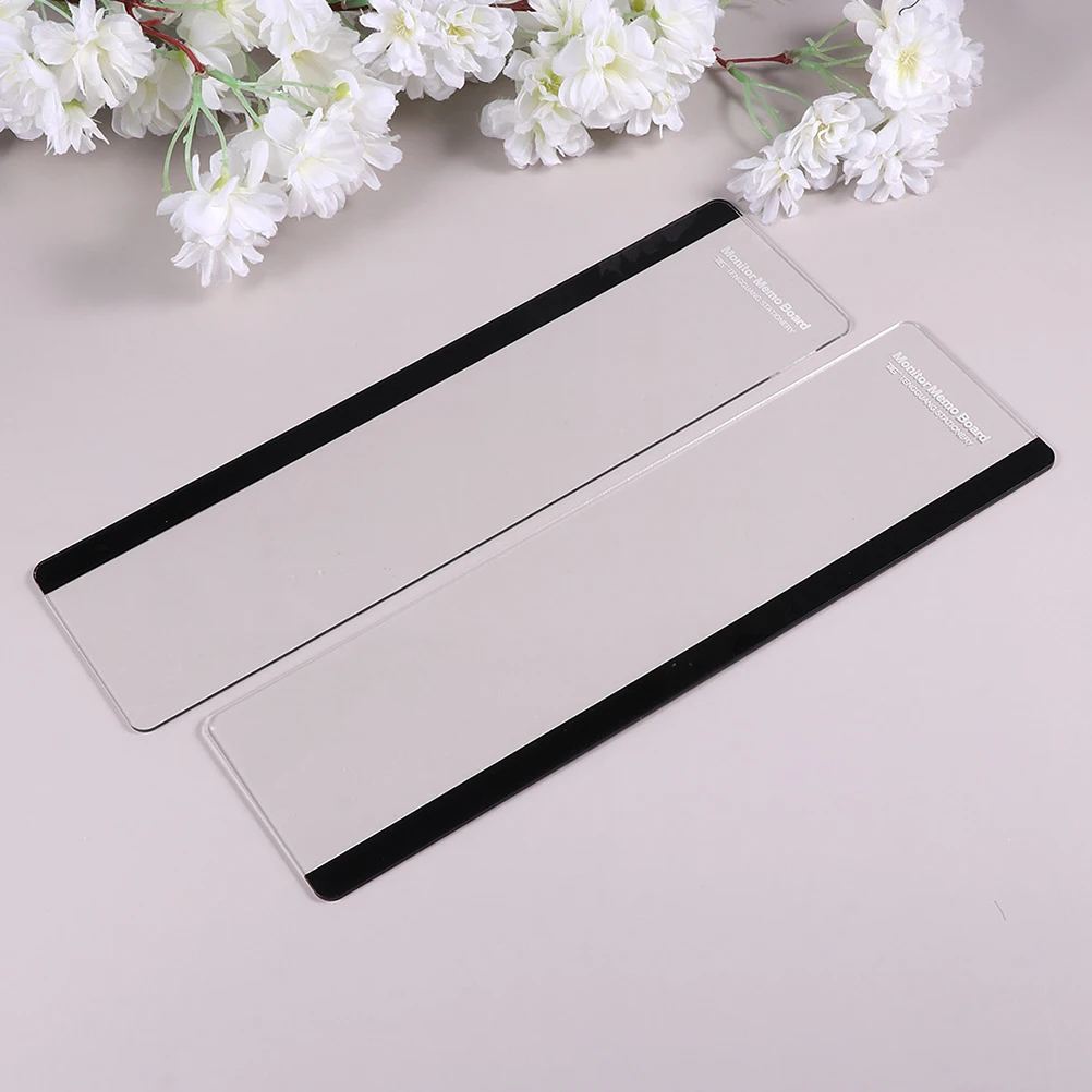 

4pcs Monitor Computer Screen Sticker Transparent Accessories Desk Organizers Memo Pads Holder Acrylic Material Easy