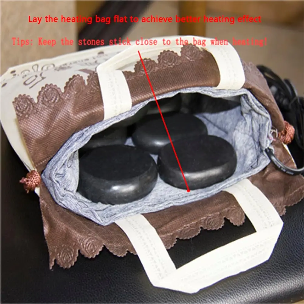 Hot Stones Warmer Massage for Massage Stones Heater Electric Hot Stone Heater Massage Stones Heating Bag Hot Stone Massage Kit(