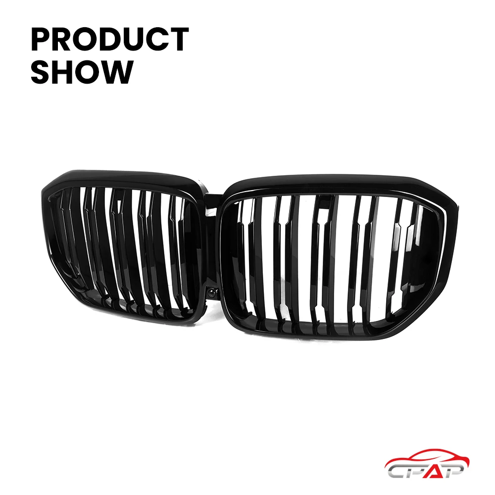 Front Kidney Hood Radiator Grille For BMW X5 Series G05 LCI 2024-IN Gloss Black Replacement Front Bumper Grilles