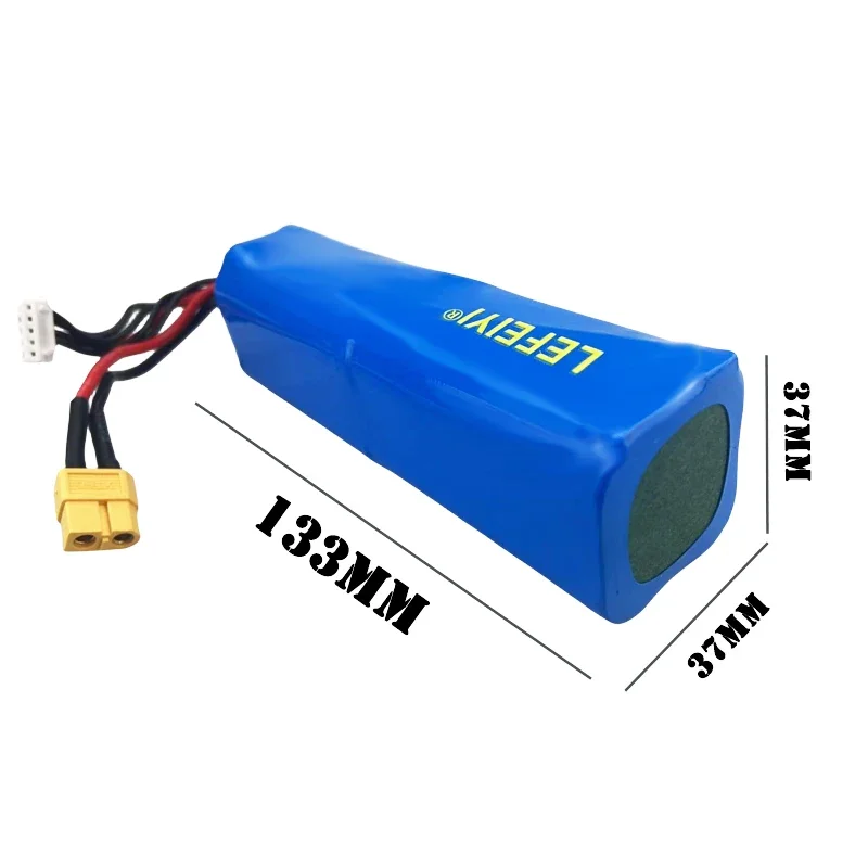 14.8V 6800mAh 4S2P High Capacity 16.8V Li-ion Battery UAV Rechargeable for Various RC Airplane Drone Quadrotor XH2.54-5P XT60