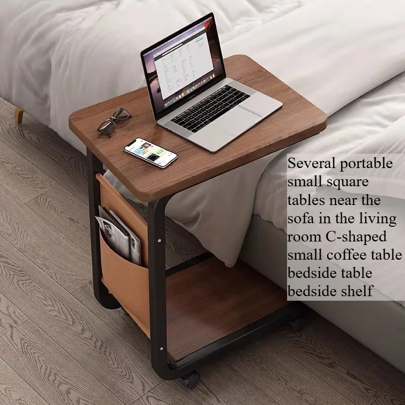 Nordic Sofa Side Table Vintage Coffee Storage Double-layer End Table Mesa Lateral Modern Wohnzimmertisch Home Furniture