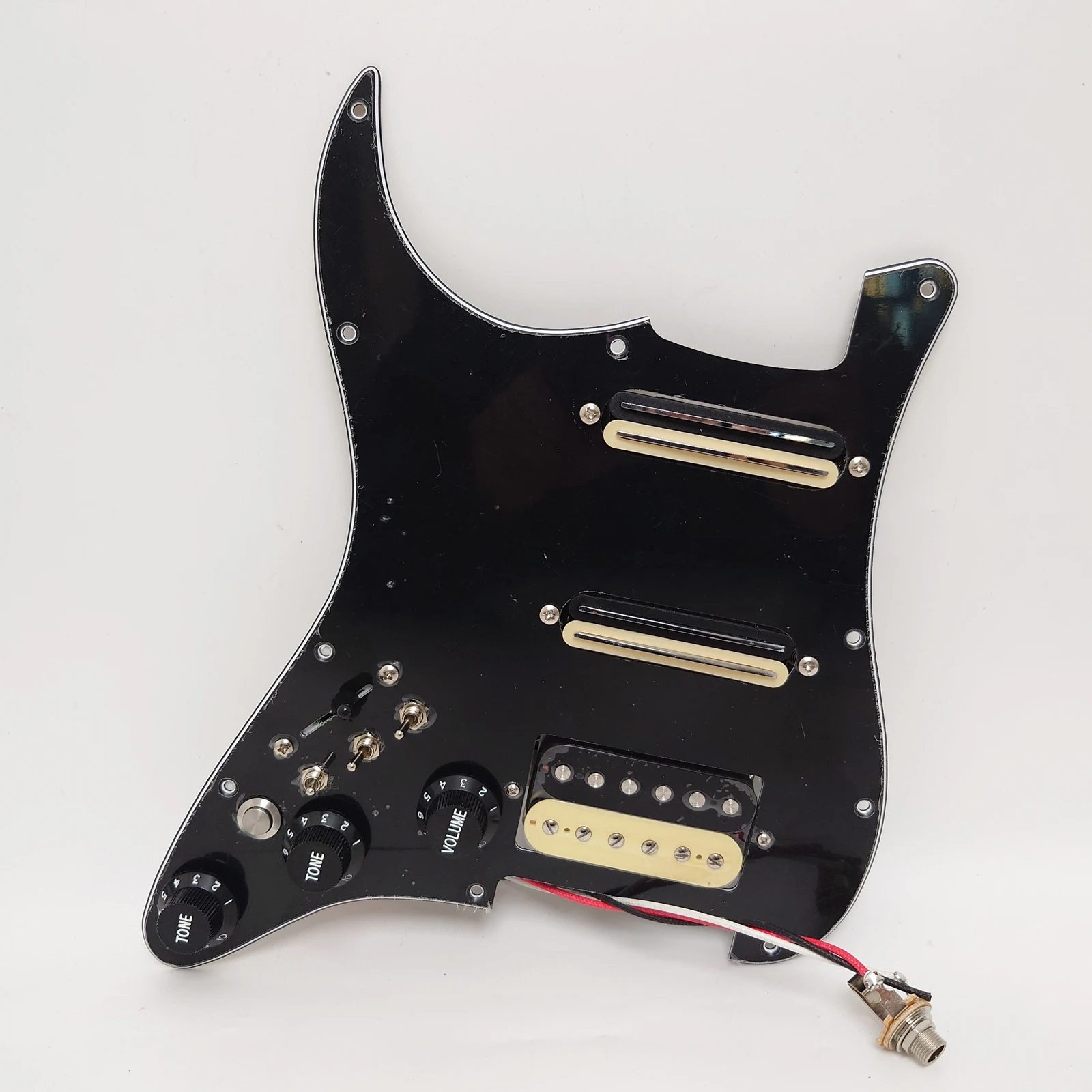 Left Handed Guitar Prewired Loaded Pickguard Set,with Kill Switch Coil Splittin SSH Alnico 5 Humbucker Pickups for ST Guitars