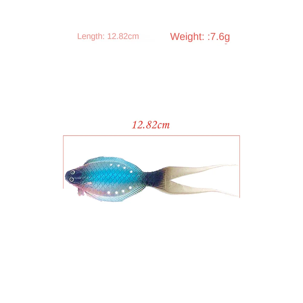 Bionic Bait Goods For Fishing Fork-tailed Fish 12.8cm7.6g Fishing Tools Luminous Bionic Bait Freshwater Sea Fishing Lead Hook