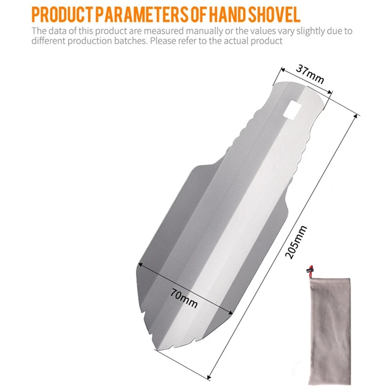 N15R-2X Pure Titanium Ultralight Potty Trowel Outdoor Compact Poop Shovel/Trowel Multi Tool For Hiking Camping And Survival