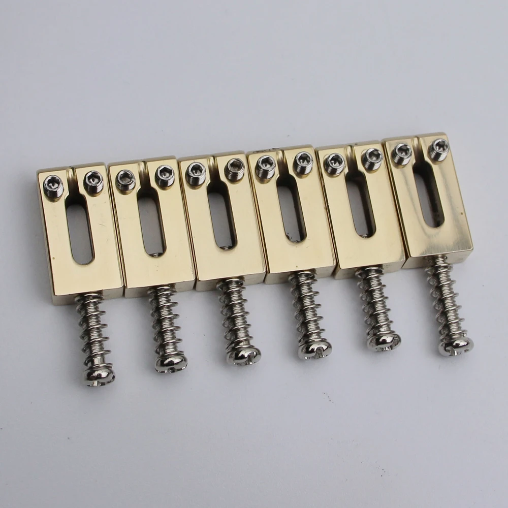 New 10.5MM 10.8MM Brass Plating Modern Guitar Tremolo Bridge Saddles For ST Electric Guitar