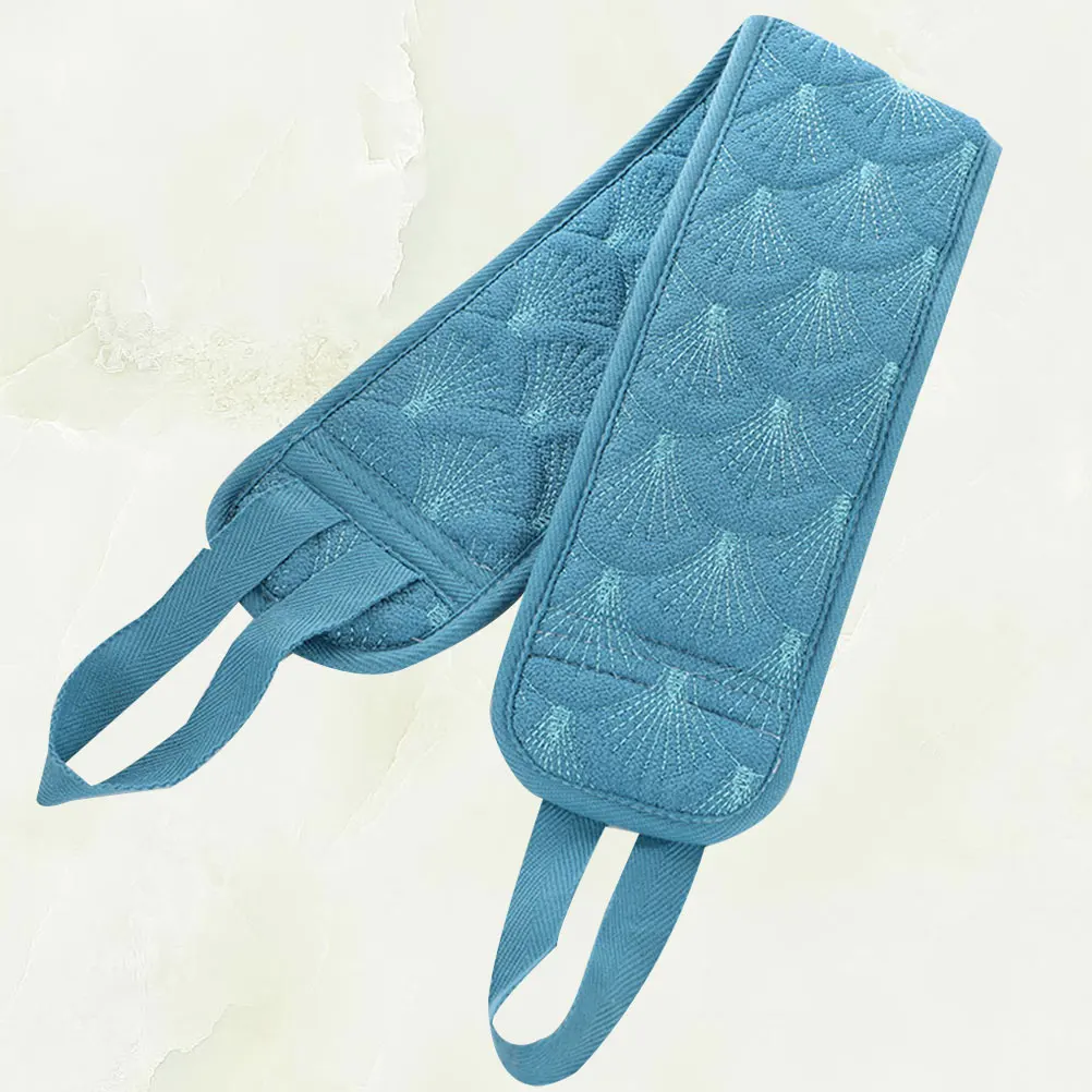 

1PC Mermaid Tail Shower Towel Back Rub Strip Body Exfoliating Towel Long Bathing Towel for Bathroom Blue