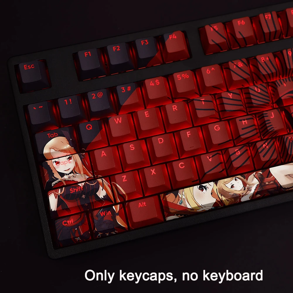 108 キー/セット再: ゼロから別の世界での生活レムキーキャップ PBT 染料下塗りバックライト付きキーキャップアニメキーキャップ ANSI 61 87 104
