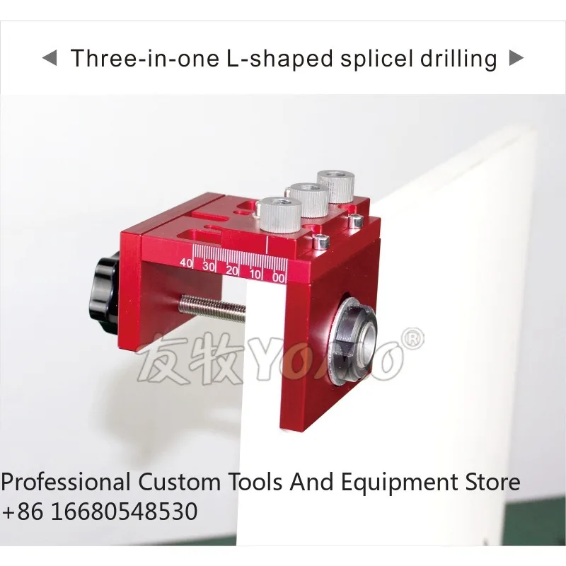 

3aAluminium Alloy Dowelling Jig Set for Wood Power Tool Accessories for Cam Jig Drilling Position