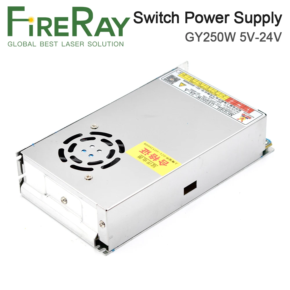 FireRay 250W Switching Power Supply 24V 10A GY250W-24-A for CNC Router Engraving Machine