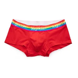 SUGOIDAN men's underwear low waist tight solid color boxer shorts youth men's Modal cotton sports breathable pants head