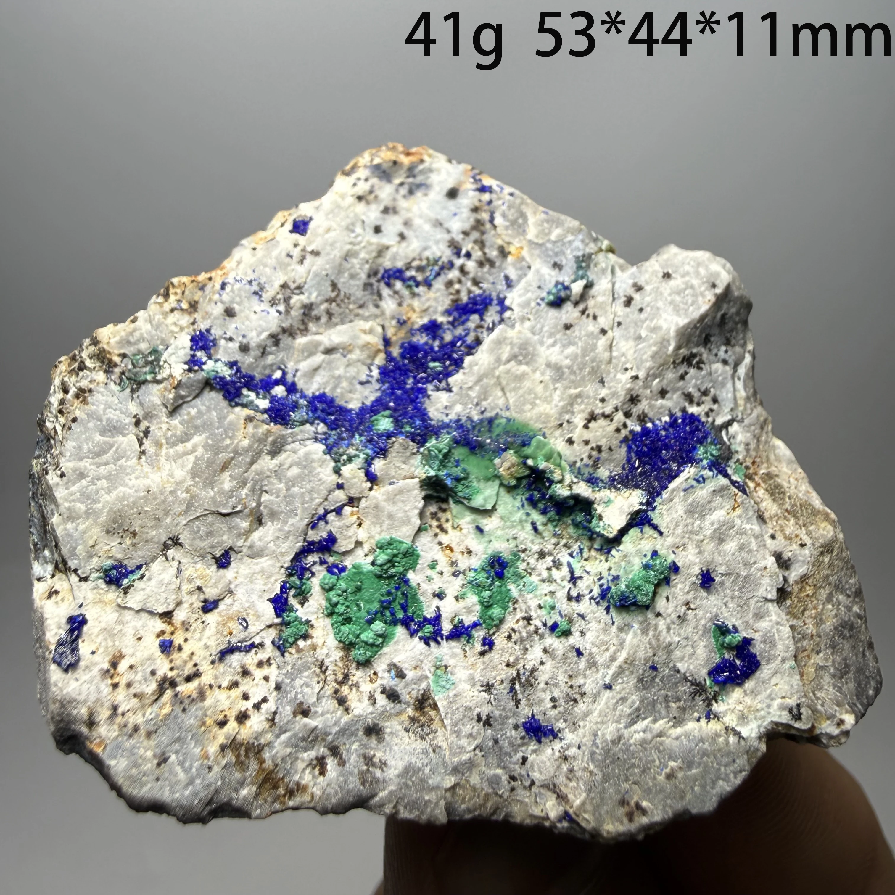 Rare High-Grade Azurite Malachite Specimen, Natural Blue Copper Ore Crystal for Collectors & Display A4-2-17