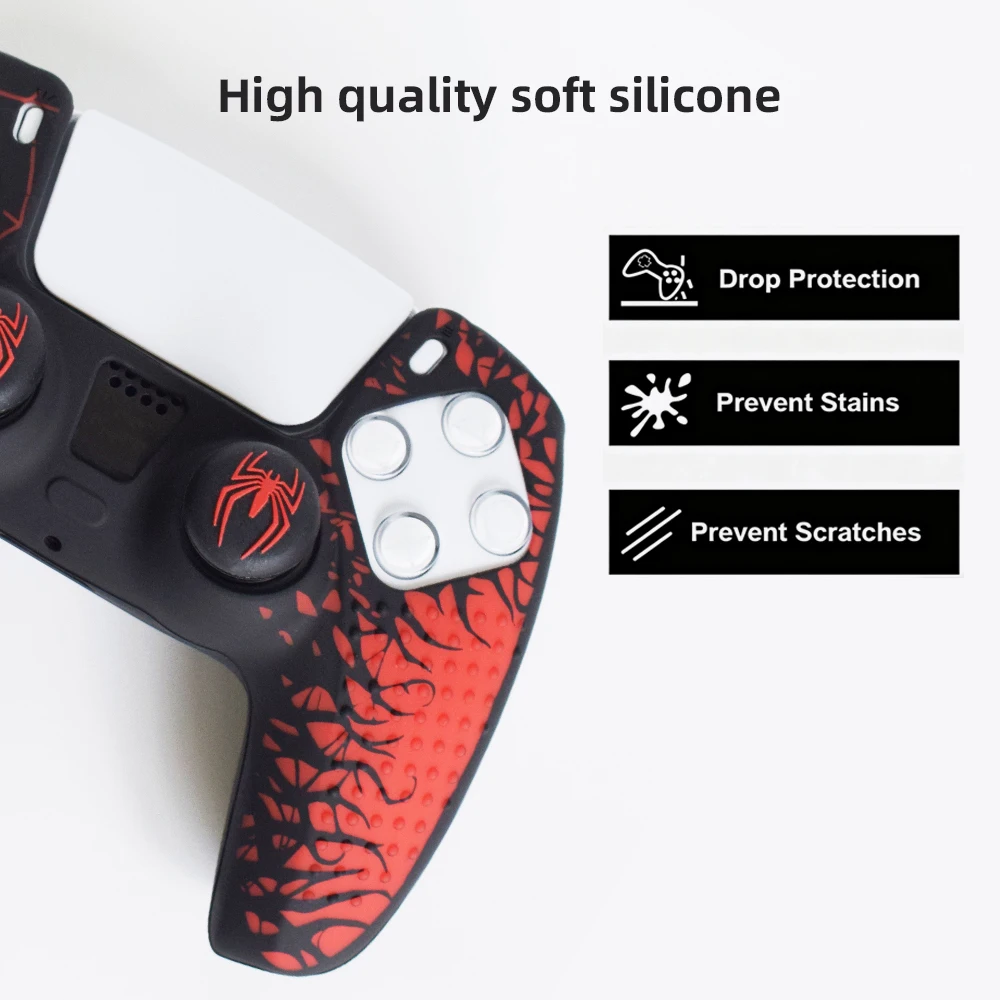 حافظة واقية من السيليكون P5، غطاء حماية بمقبض Spider Man Style P5، مادة السيليكون، غطاء حماية من السيليكون P5