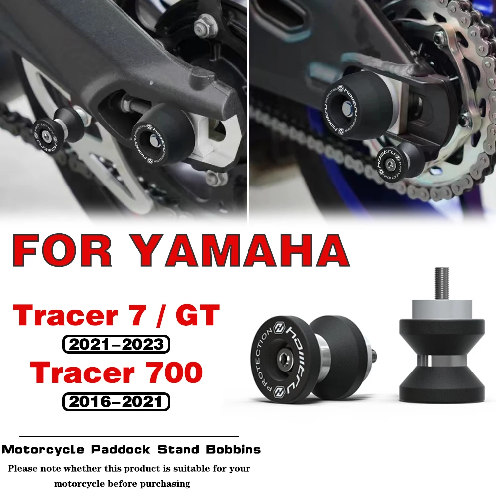 

For YAMAHA Tracer 7 GT Tracer 700 2016-2023 Motorcycle Paddock Stands arm Stand Screws Rear Swingarm Spools Slider Protector