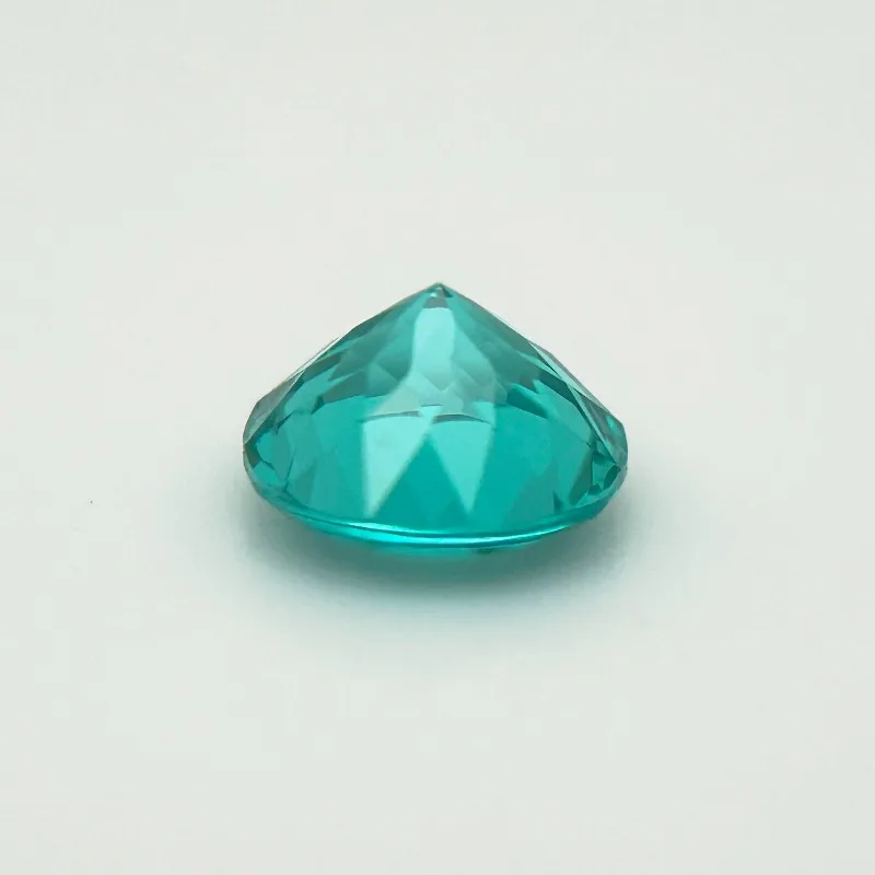 Par-Lab Grown Paraiba Edelstein im Rundschliff für DIY-Schmuckherstellung, Ring, Halskette, Armband, wählbares Zertifikat – Detail 5