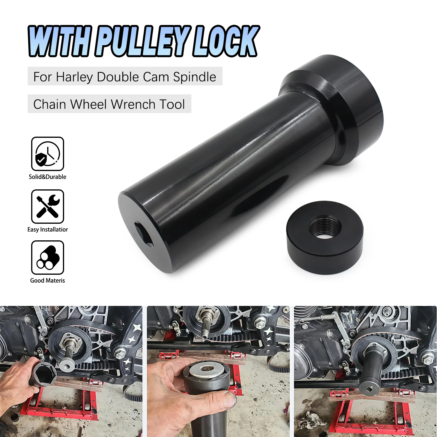 

For Harley Davidson Road King Roadster Seventy Motorcycle Parts Twin Cam Mainshaft Sprocket Wrench Tool Pulley Lock 2 1/4" Nut