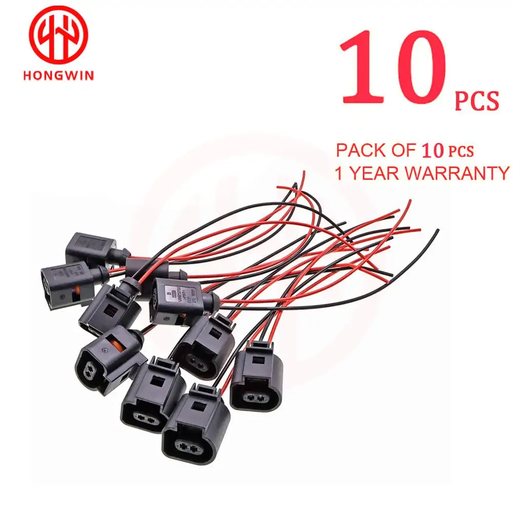 Cam Crankshaft Temp. Sensor Water Pump Wiring Harness Connector 2 Pin 1J0973702 For Audi A4 A6 VW Jetta Beetle Golf MK 6RD820535