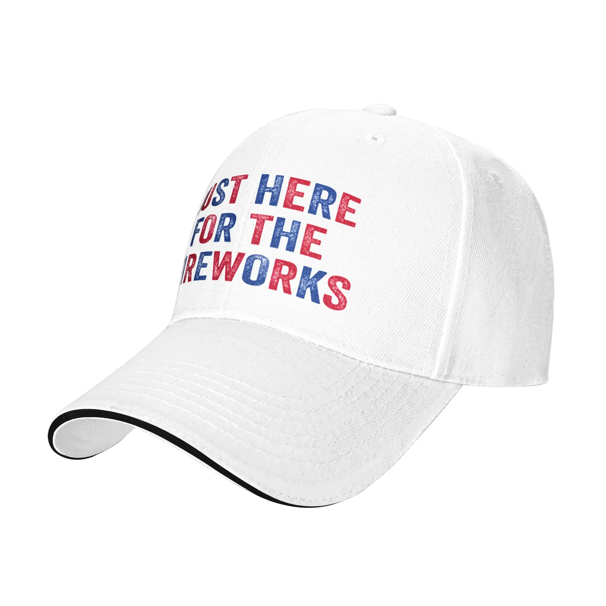 Casual Baseball Cap Just Here For The 4th Of July  Outdoor Sport Hip Hop Hats For Men Adjustable Fashion Baseball Caps