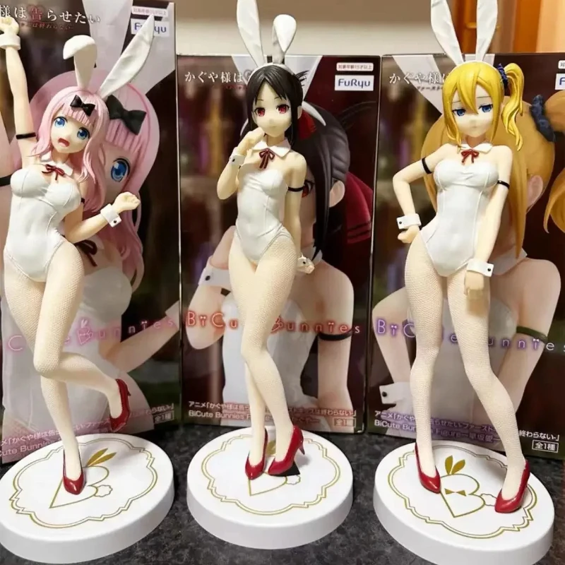 

In Stock FuRyu BiCute Bunnies Kaguya-sama: Love Is War Hayasaka Ai Fujiwara Chika Shinomiya Kaguya White Bunny Girl Gift Figure