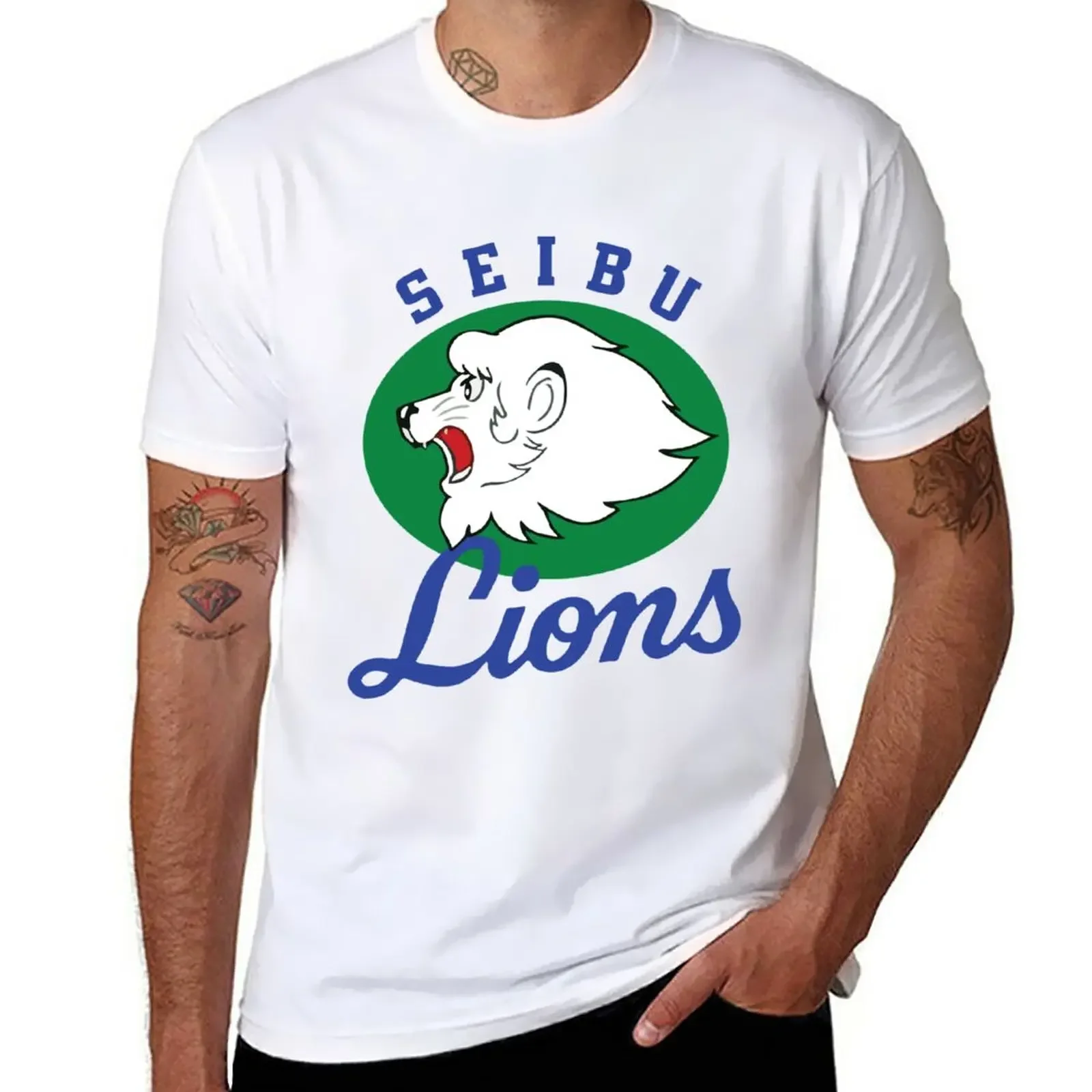 Seibu Lions T-Shirt plus size tops customs design your own korean fashion mens graphic t-shirts big and tall