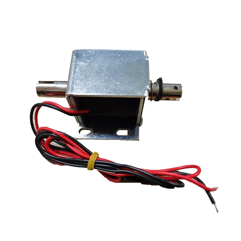 Long stroke linear solenoid for revolving door 24v Dc 45N force pulling tubular solenoid