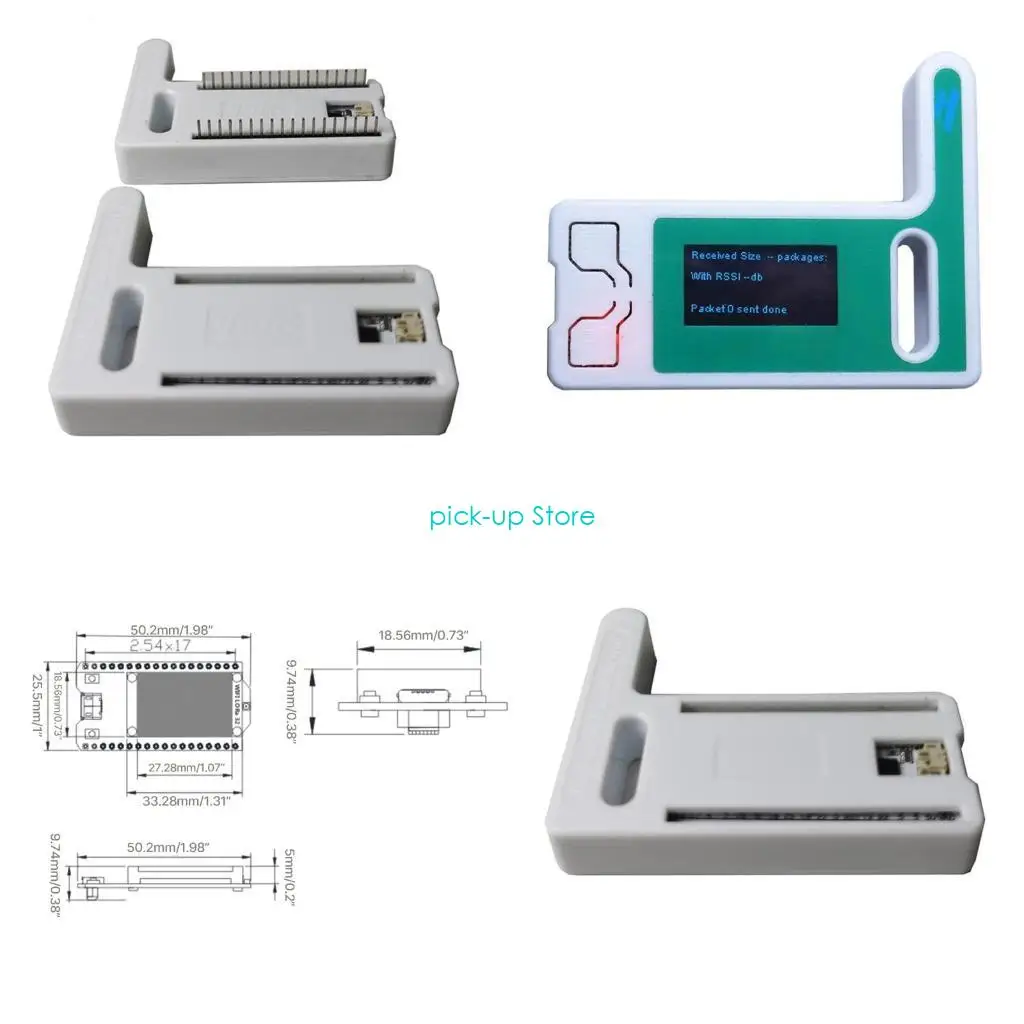 

Q5WA Heltec 868MHz-915MHz SX1262 ESP32 0.96in Blue OLED Display WIFI Lora32V3