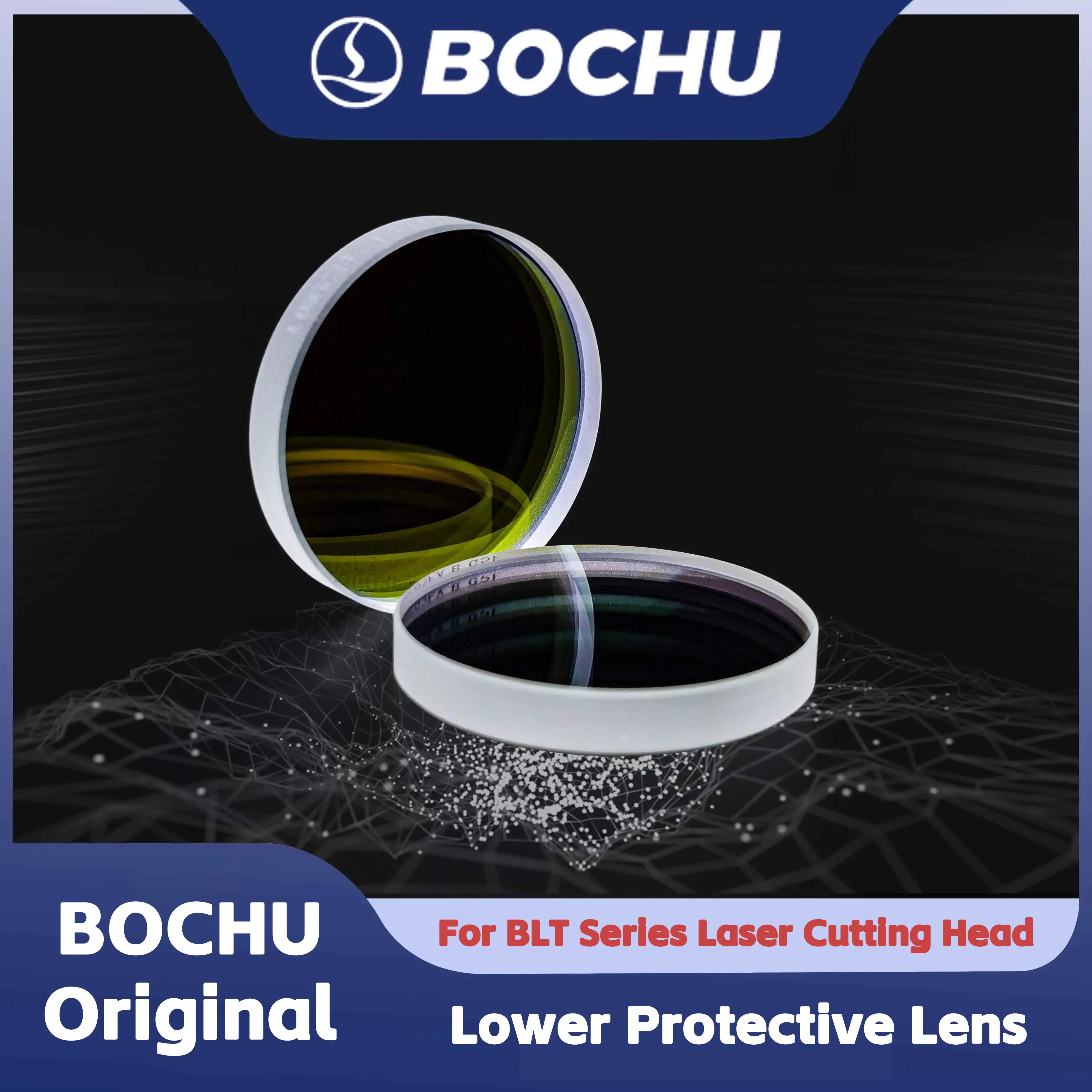 BOCI Original Laser Protective Lens D34T5 Lower Protective Lenses 8KW-40KW D25.4T4 Window Protection Lens 37*7 For BLT Series