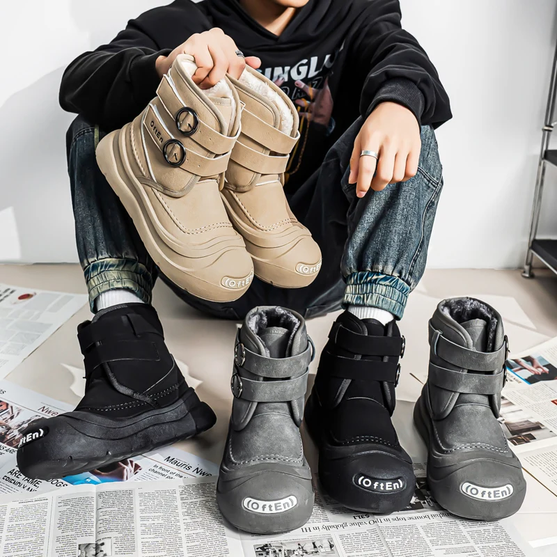 

2025 Winter Snow Boots for Men New Fashion Australia Boots 39-46 Classic Top Quality Suede Leather Ankle Boots Warm Mens Shoes