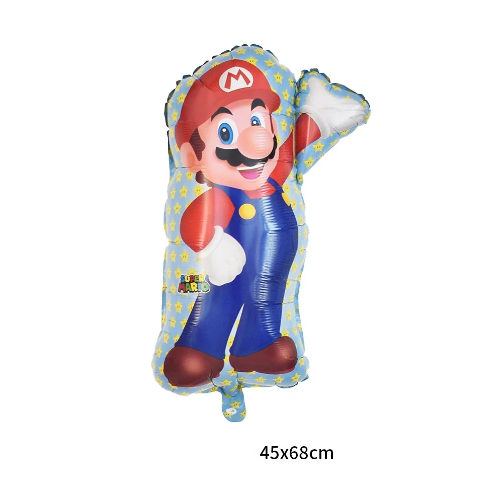 1pcs Sale Super Mario Bros Foil Balloons Anime Figure Mario Luigi Cartoon Kids Boys Birthday Party Halloween Decoration Supplies