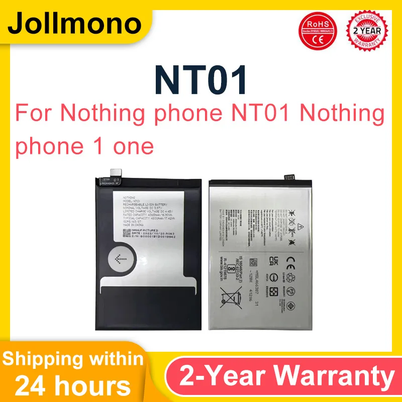 100 % Original, 100 % neuer Akku 4500 mAh NT01 für Nothing Phone NT01 Nothing Phone 1 One Batteries