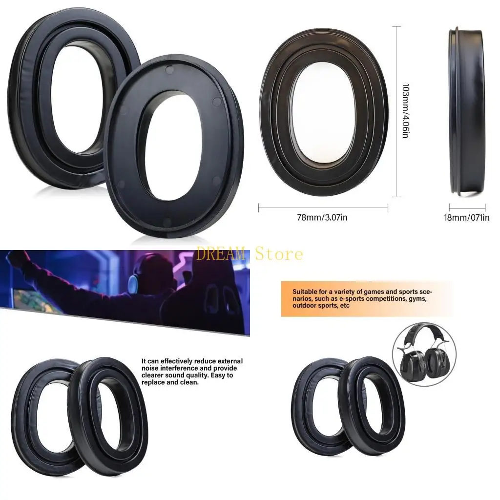

Soft Silicone Ear Pads For Headsets Headphones Earpads Covers 2PCS best sale