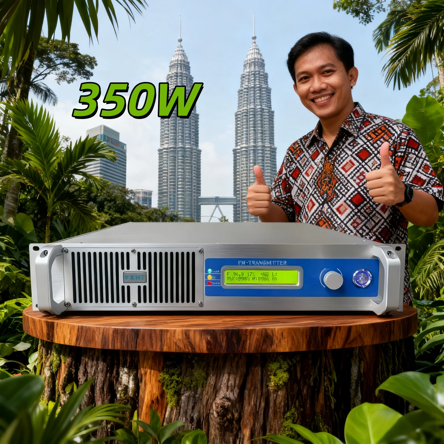 

Durable YXHT-1-350W FM Transmitter with Intelligent Cooling, Energy-Efficient, Ideal for School Broadcasts