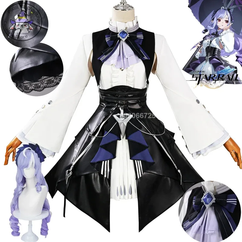 

Game Zenless Zone Zero Vivian Cosplay Costume Anime Fashion Dress Wig Full Set Uniform for Girls Women Adult Comic Con Role Play