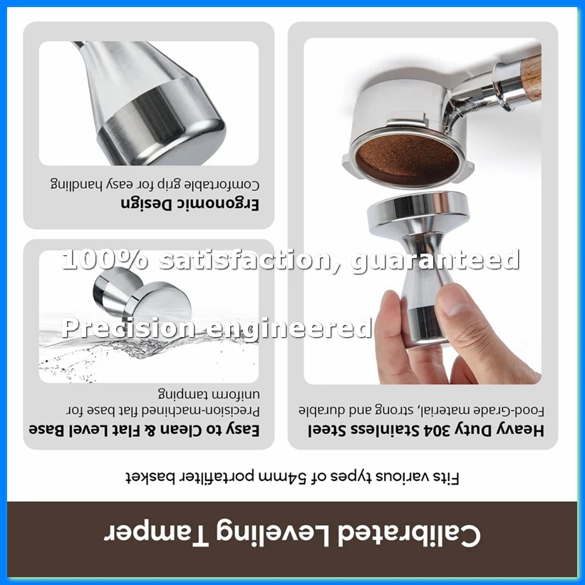

54mm Espresso Coffee Accessories Kit Espresso Tamper Set for 8 Series: 54mm Coffee Tamper Kit with Accessories-ABYS