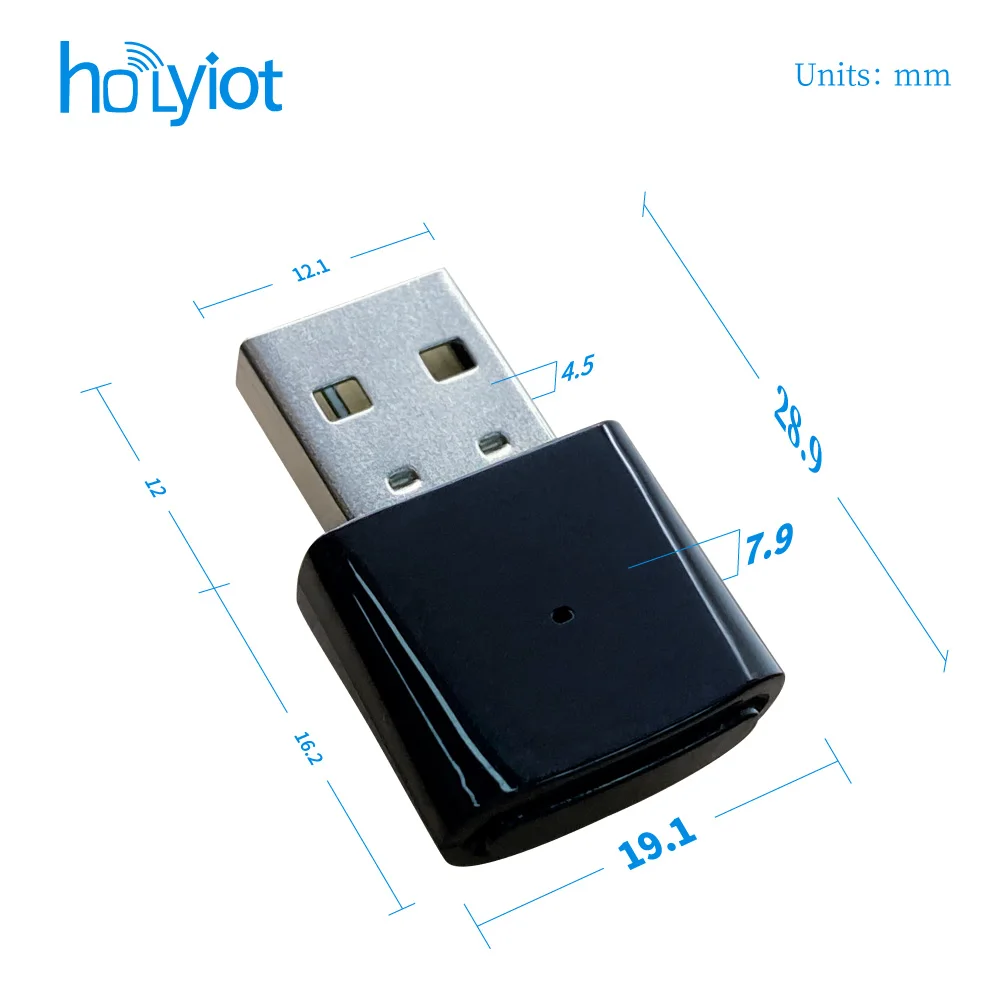 Holyiot nRF52840 Bluetooth Dongle Bluetooth 5.0 Low Energy Programmable USB Button Hardware Reset Receiver Dongle Support DFU