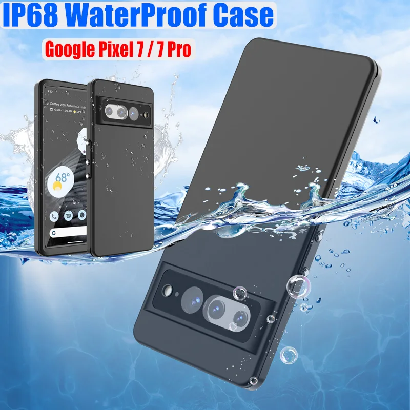 IP68 Waterproof Case For Google Pixel 7 Pro Diving Swim Outdoor Sports Anti-fall Dust-proof TPU 360 Full Covered Armor