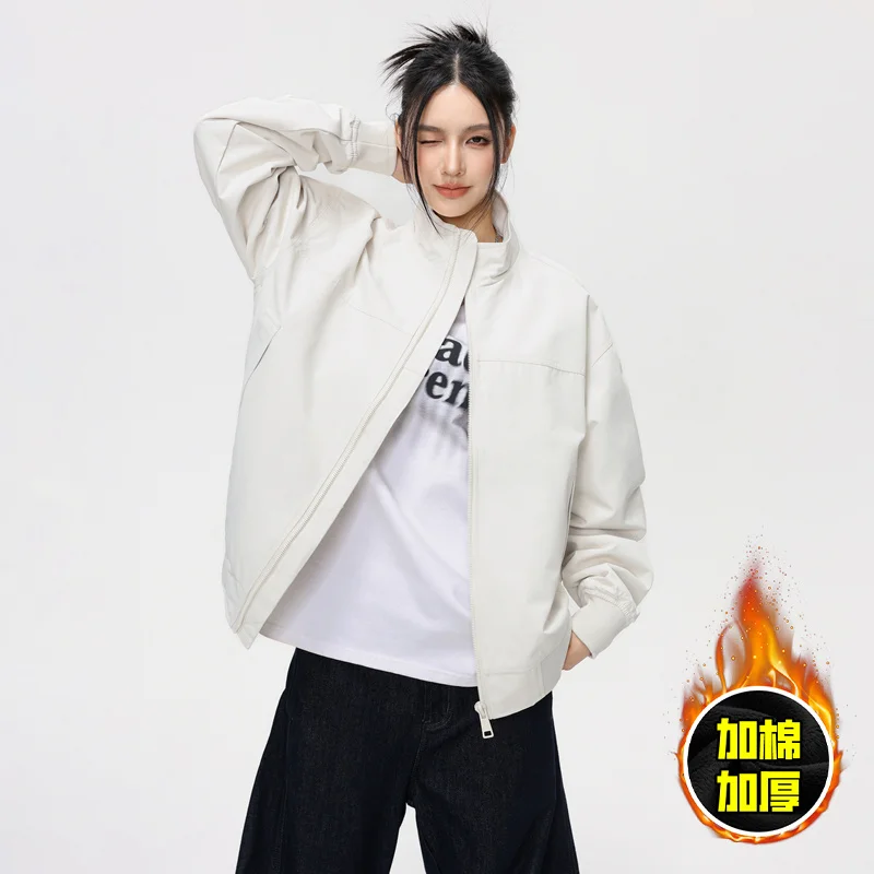 ملابس قطنية للرجال من GIOIOM، سترة شتوية رجالية غير رسمية بسيطة بياقة واقفة لعام 2025، سترة عصرية عالية الشارع #4