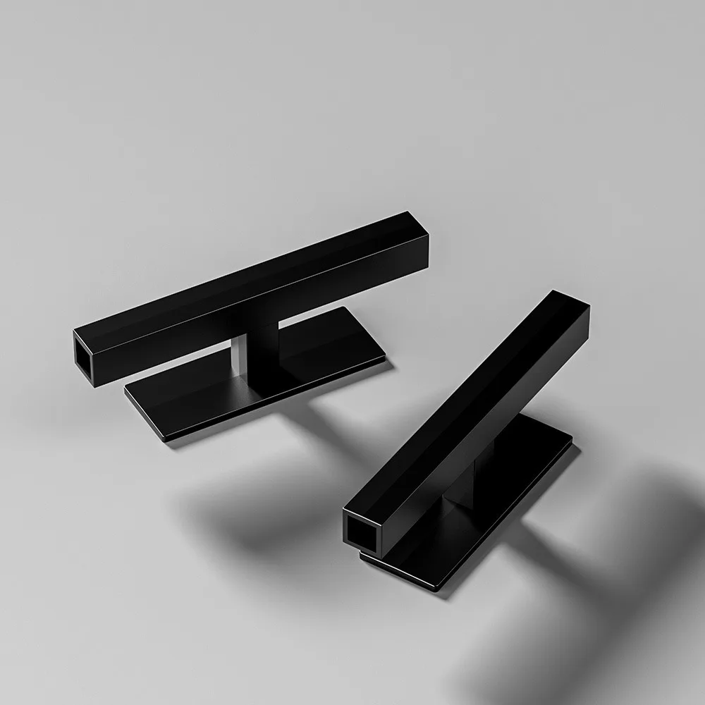 

2Pcs Fashion ABS Door Handle Self-Adhesive Punch-free Door Knob Hardware Multifunctional Door Handlebar Wardrobe
