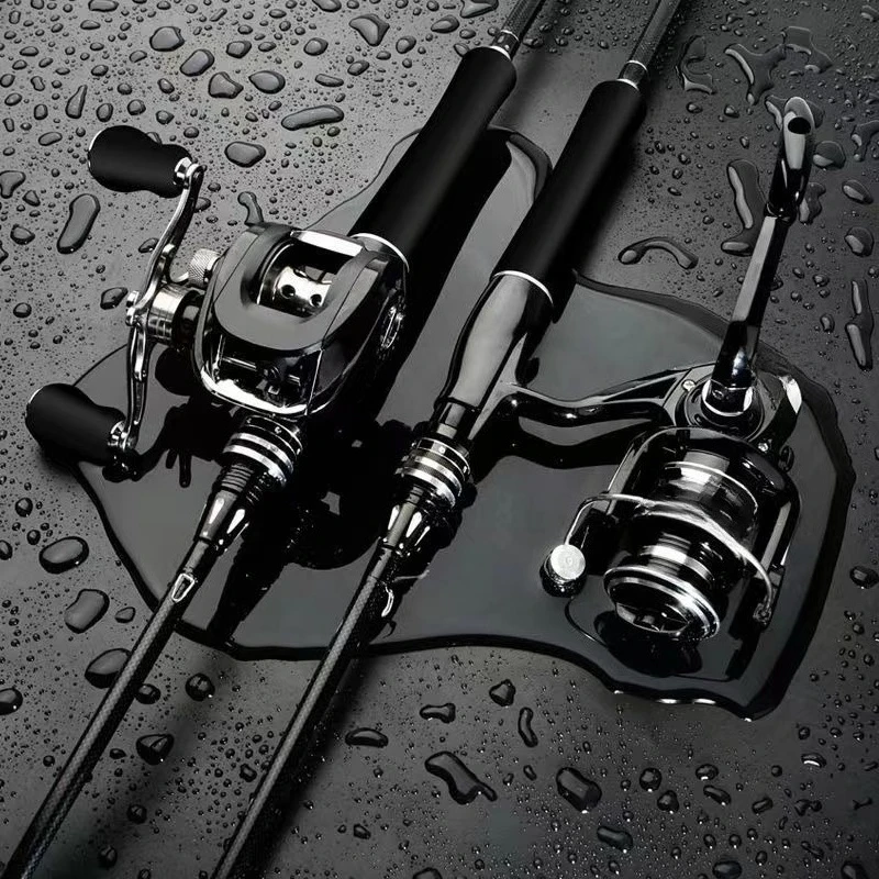 

Carbon rod set, long throw water drop wheel, full set of fishing rods