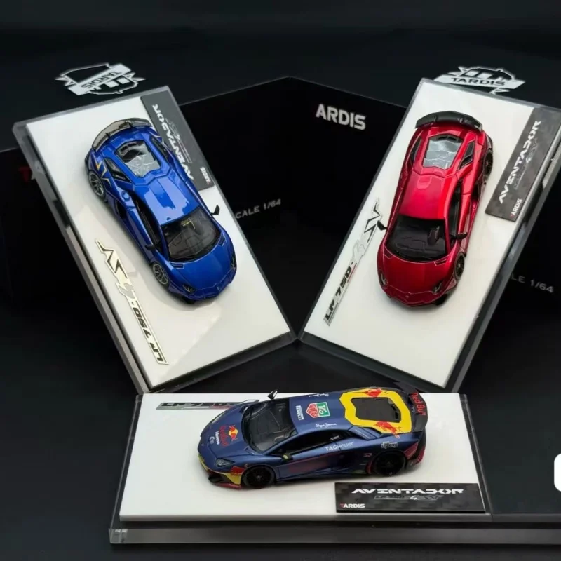 TARDIS 1:64 LP750 sv rosa edición limitada resina modelo de coche de simulación en miniatura, decoración para adultos, juguete para niños, regalo para niños