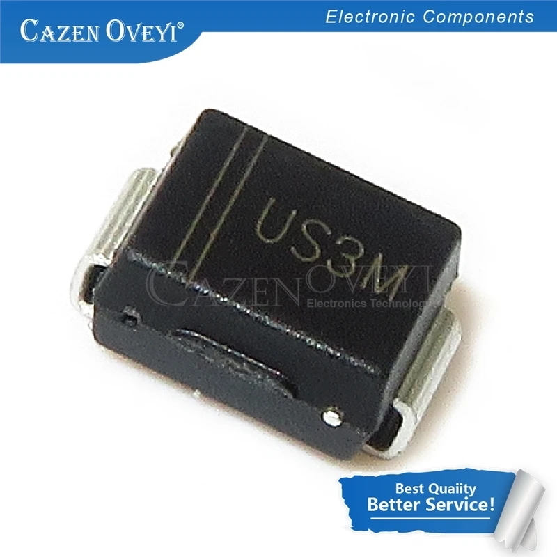 

Chipset 50pcs/lot Diode US3M SMC DIODE UPER FAST REC 3A 1000V In Stock
