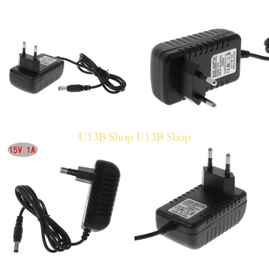U13B Switching Power Supply AC for DC 15V 1A Wall ChargerPower Adapter for CCTV LED